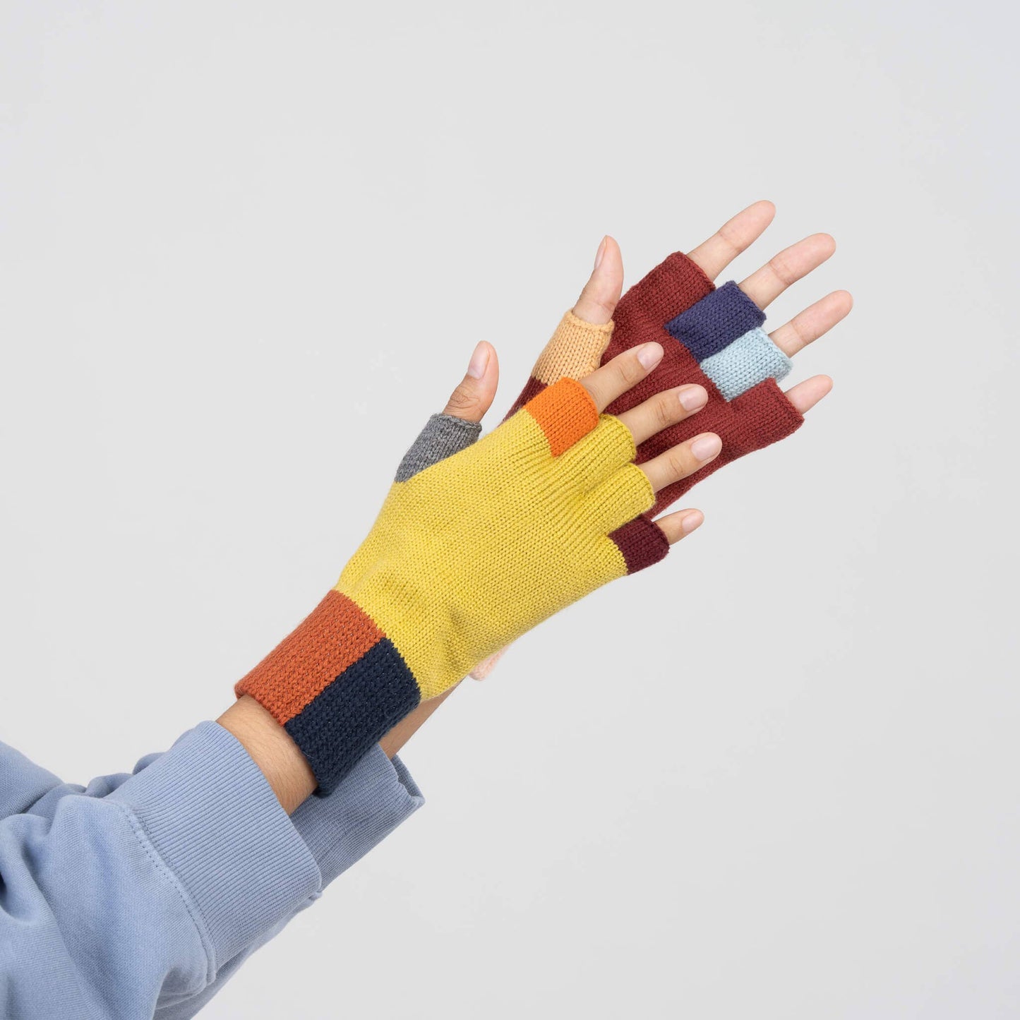 Rainbow Fingerless Gloves