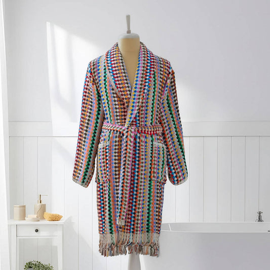Kikoya Turkish cotton pompom robe