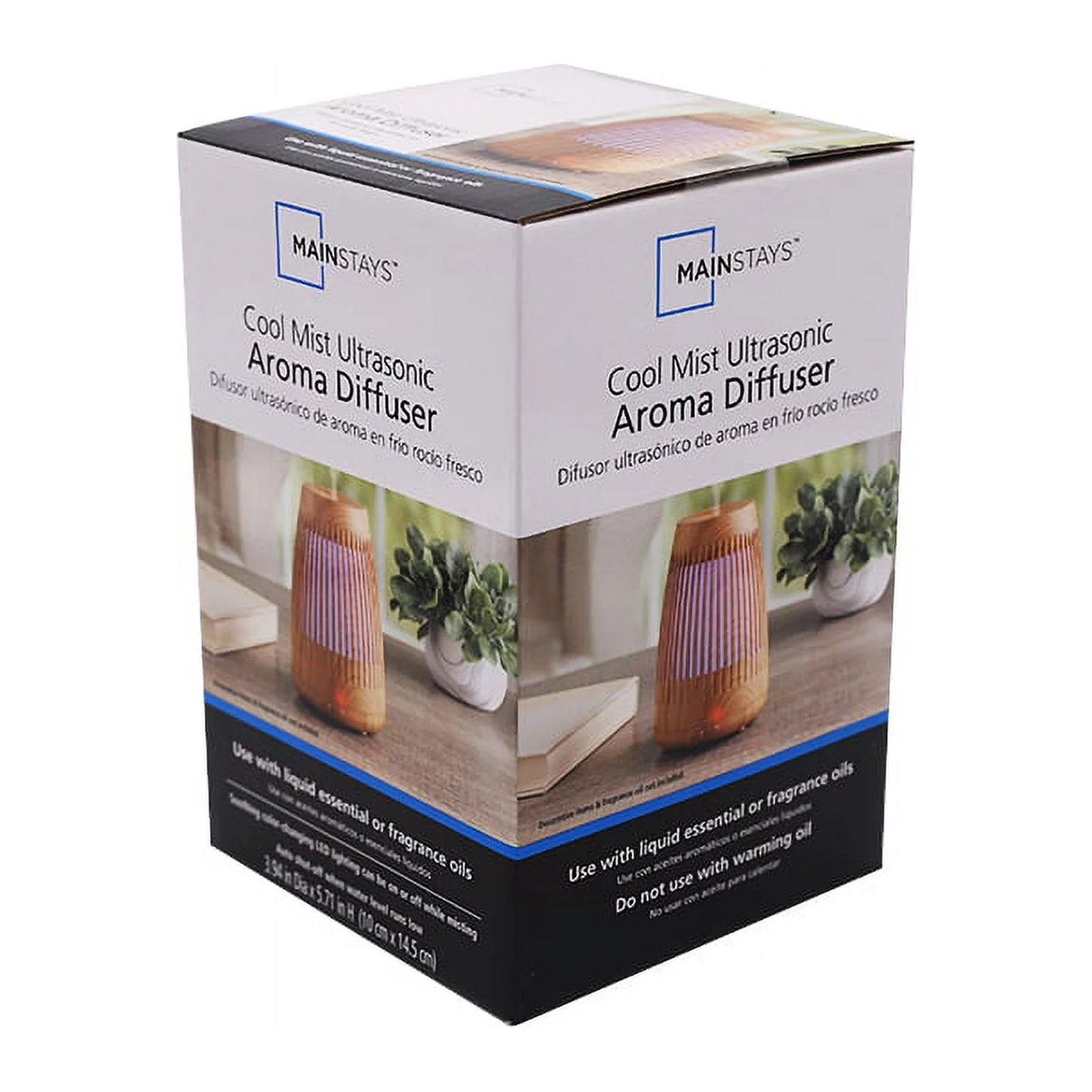 Cool Mist Ultrasonic Aroma Diffuser 100Ml Wood & White