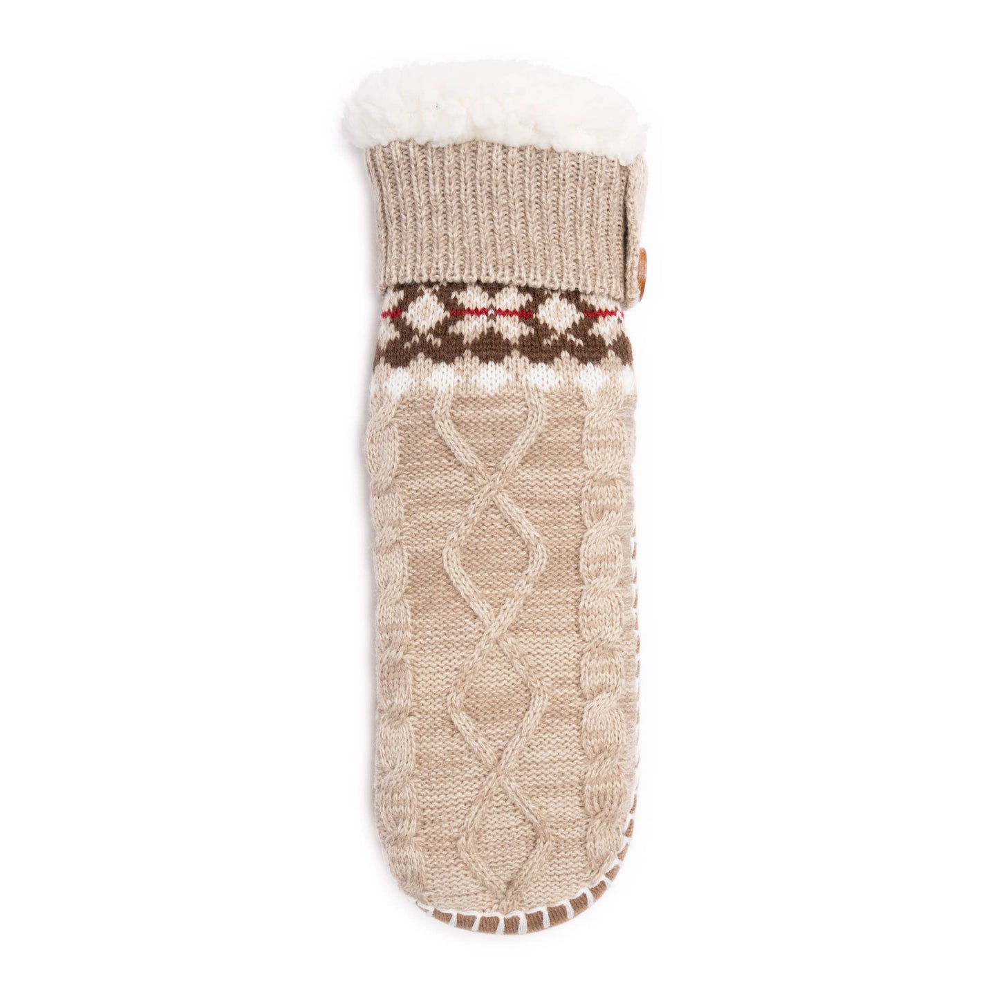 Cable Knit Slipper Socks
