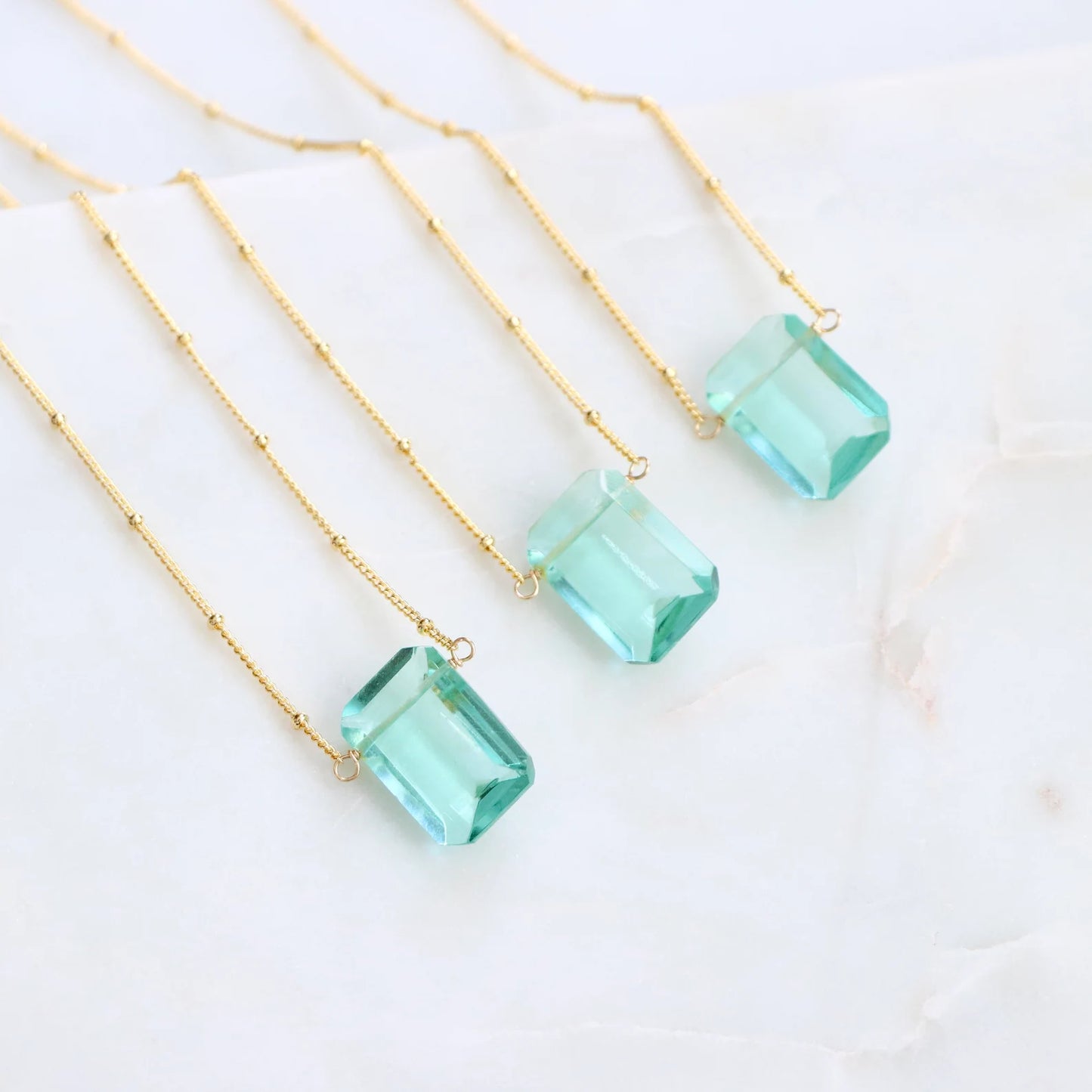 Aquamarine Quartz Necklace