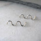 Solid Silver Snake Earrings