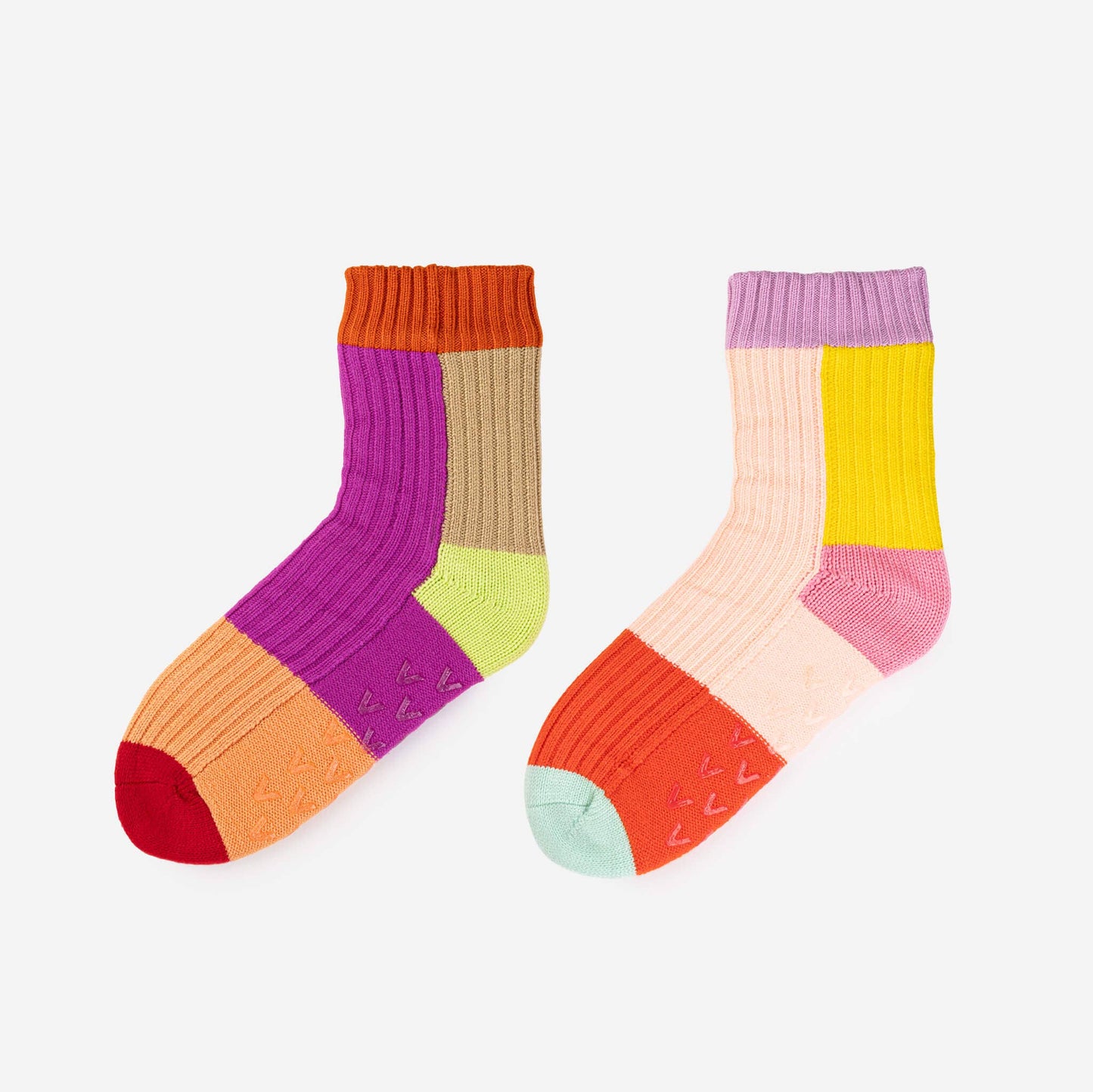 Mismatched Rainbow House Socks