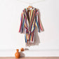 Pompom Bathrobe Handloom Turkish Cotton Resort Heavy Luxury: S-M
