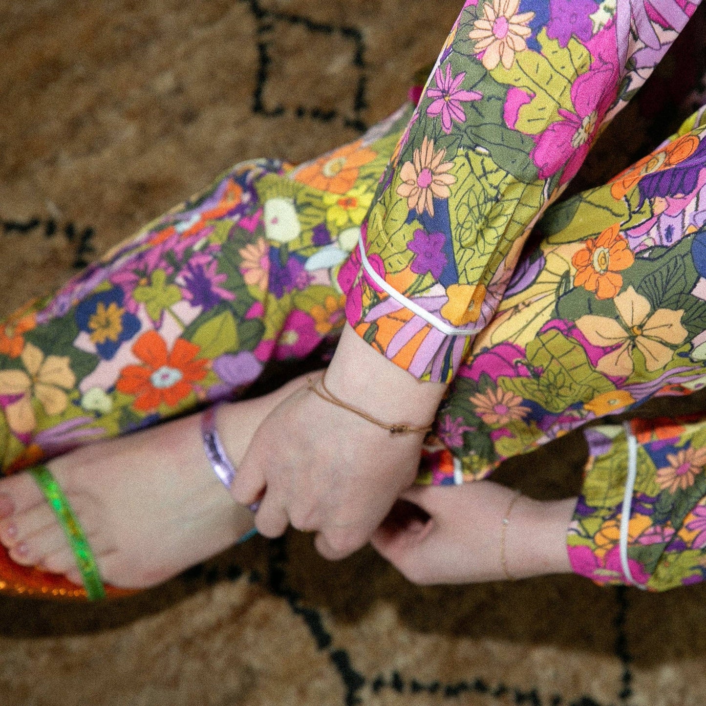 Rose & Marigold Silky Pajama Set