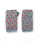 Anaya Handwarmers – Wool Knit with Floral Embroidery: Faded Denim