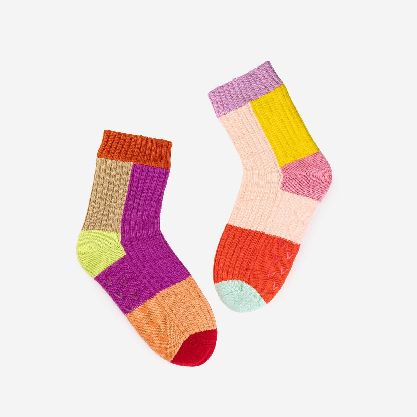 Mismatched Rainbow House Socks