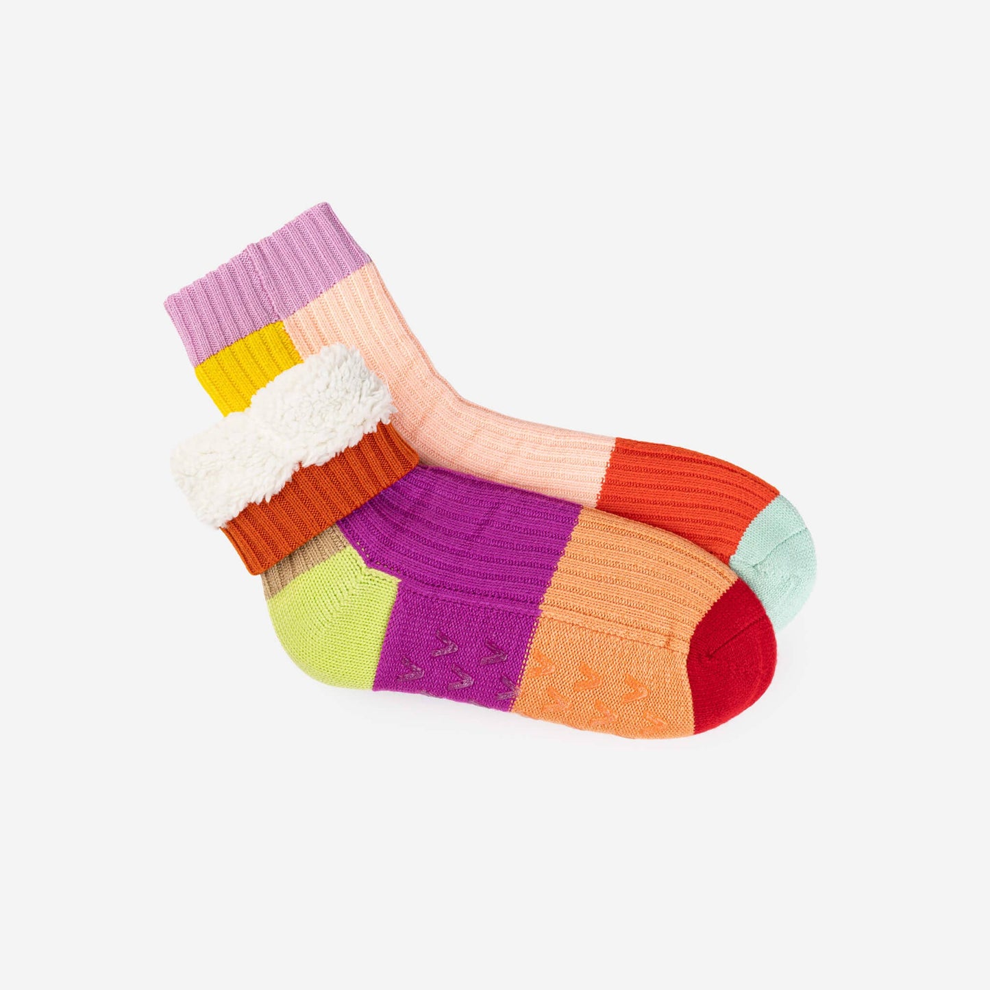 Mismatched Rainbow House Socks