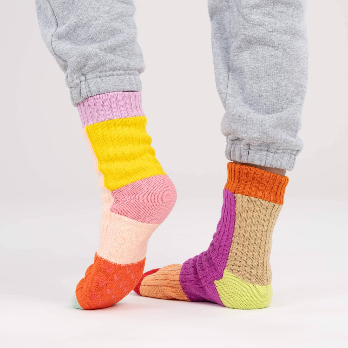 Mismatched Rainbow House Socks