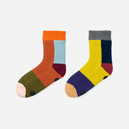 Mismatched Rainbow House Socks