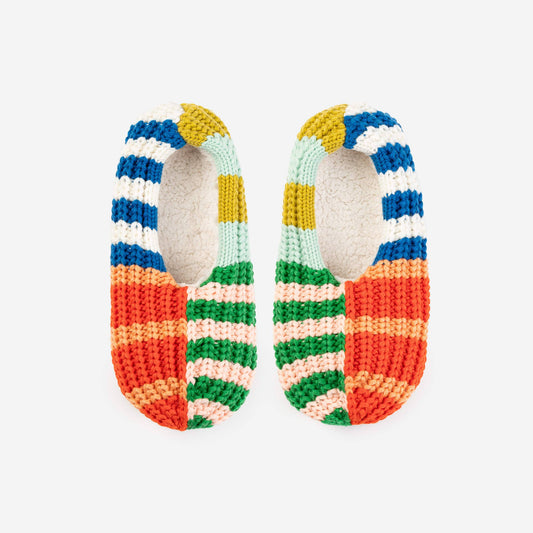 Patchwork Stripe Slippers