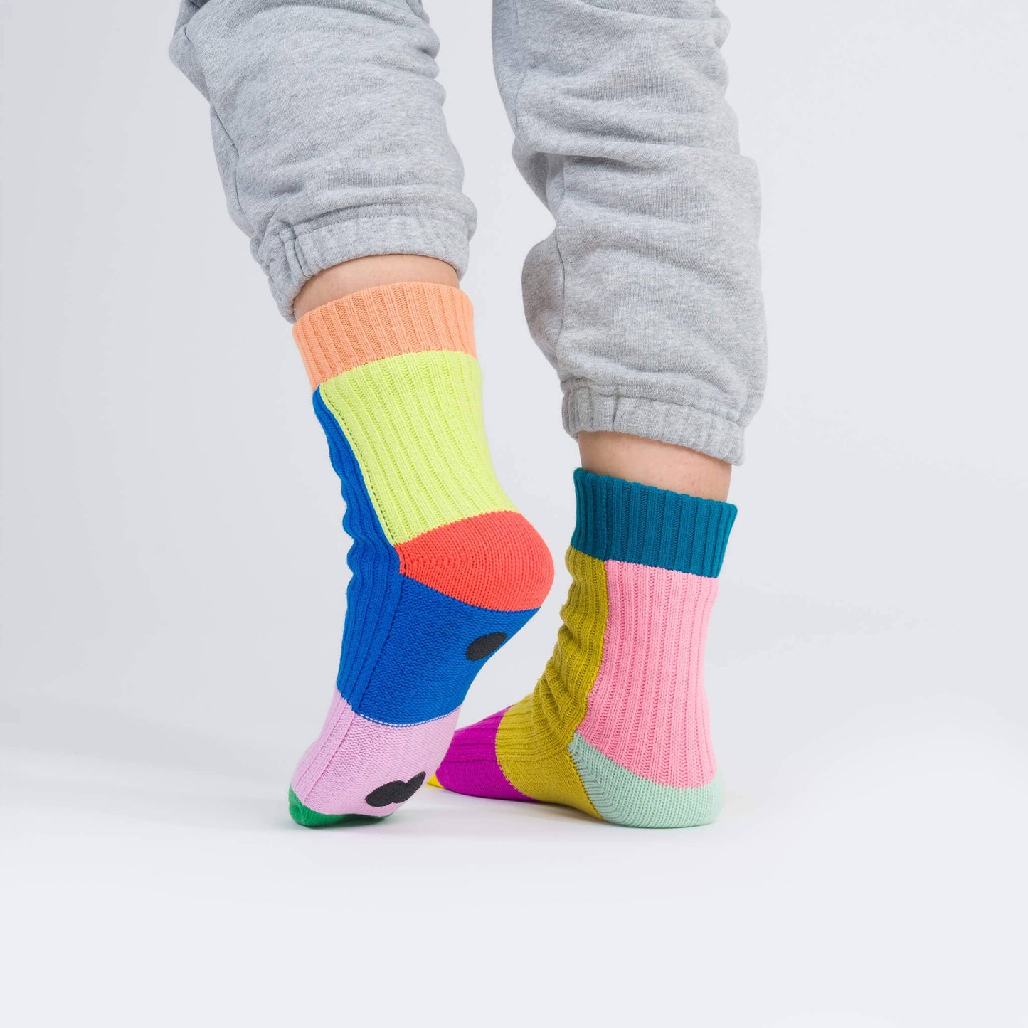 Mismatched Rainbow House Socks