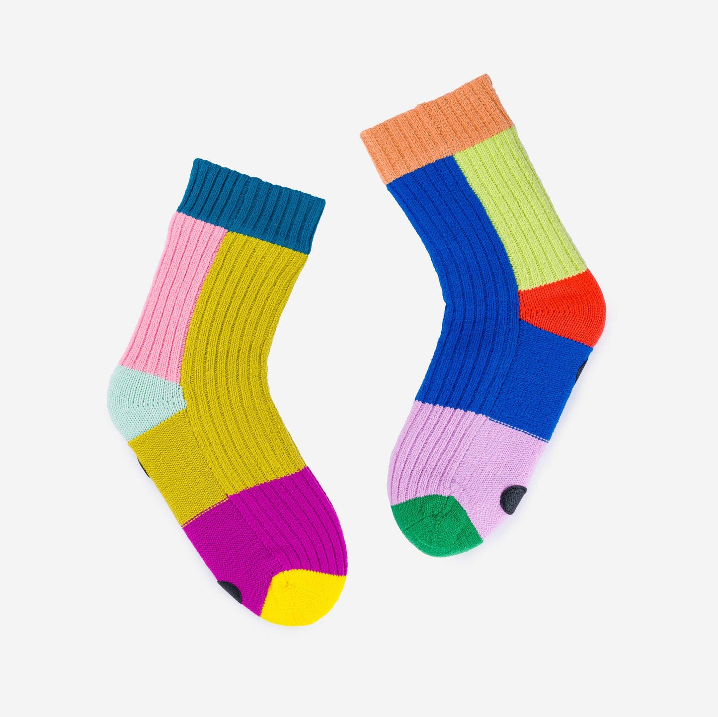 Mismatched Rainbow House Socks