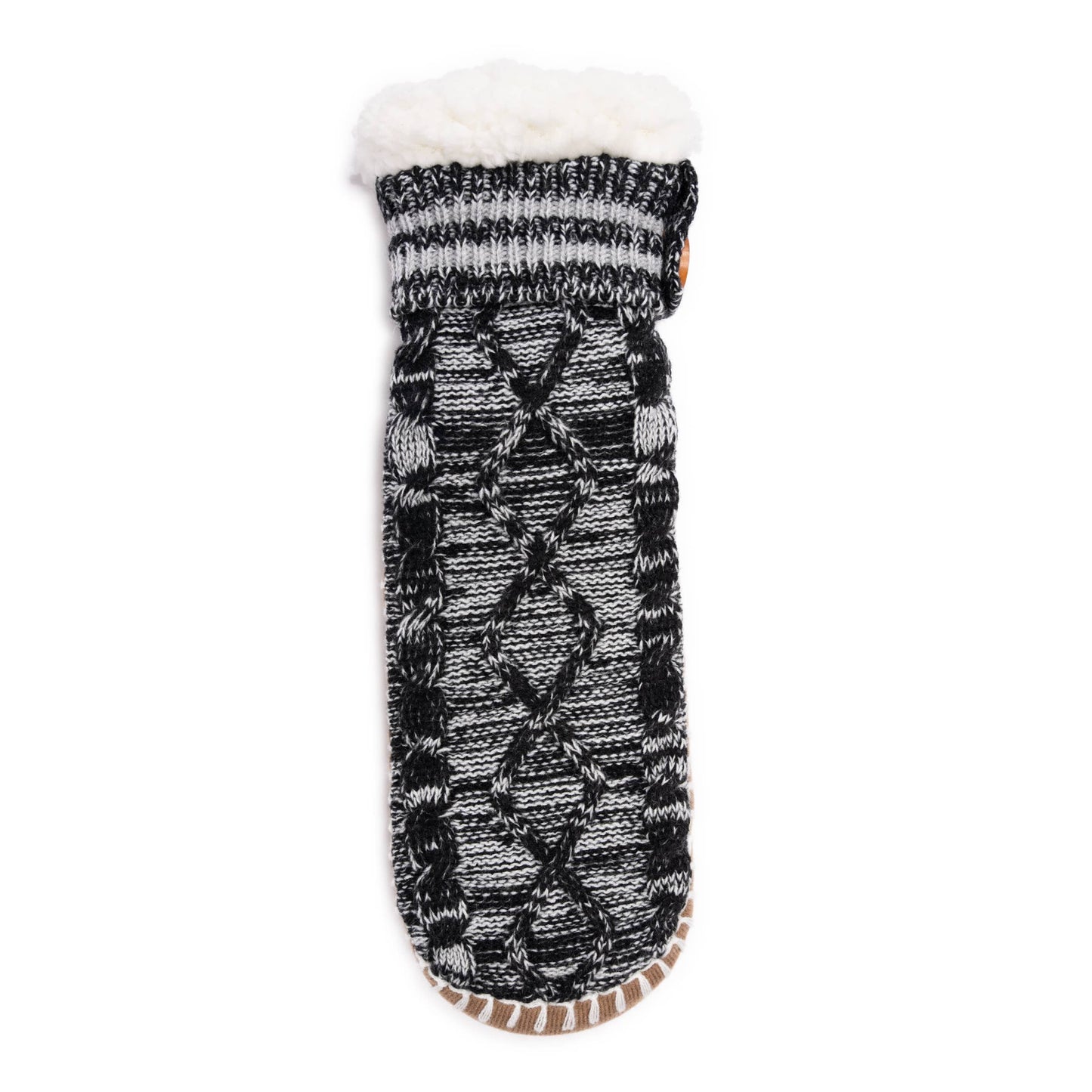 Cable Knit Slipper Socks