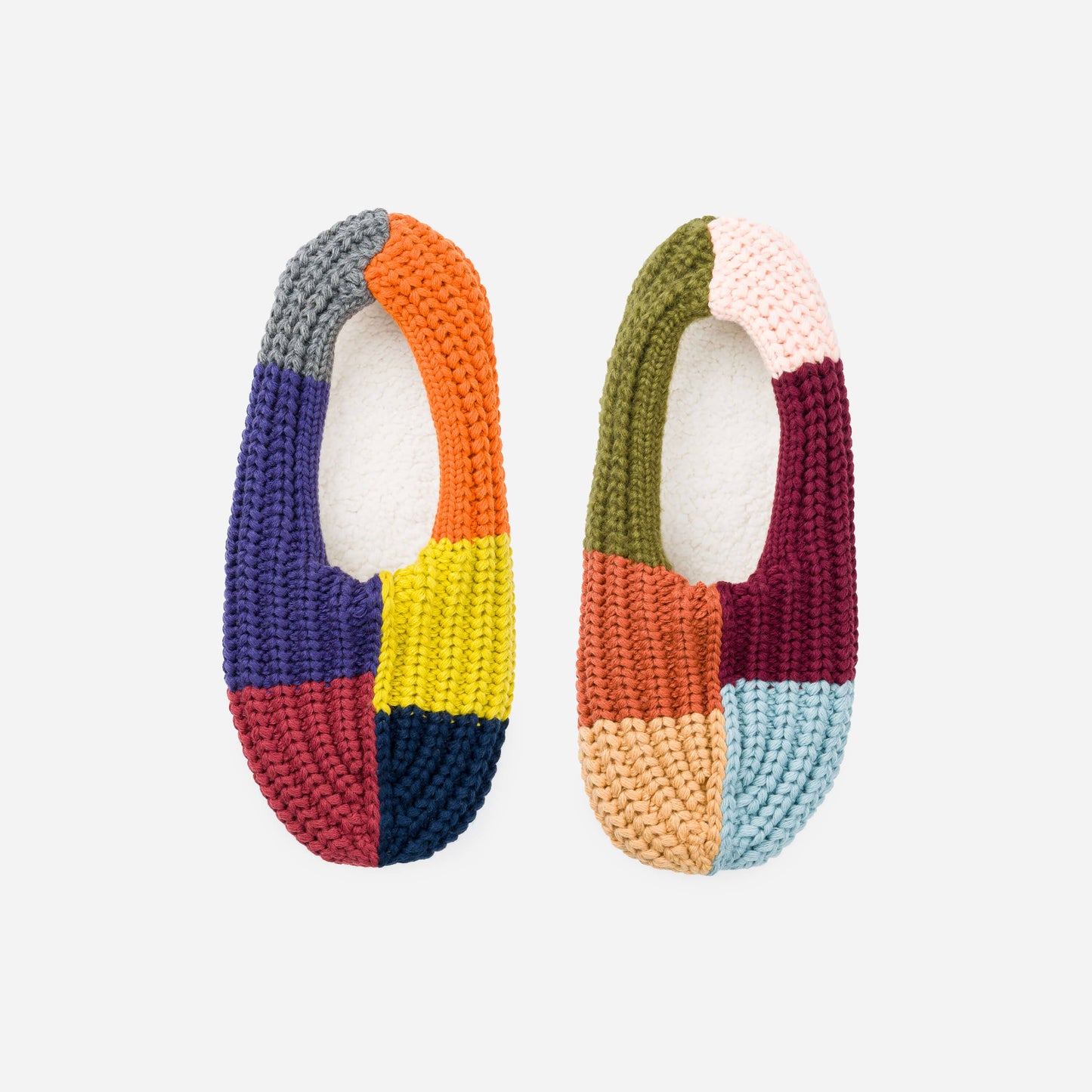 Mismatched Rainbow Slippers
