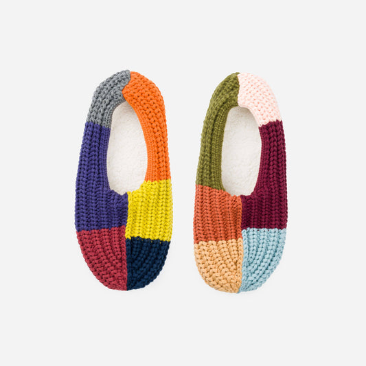 Mismatched Rainbow Slippers
