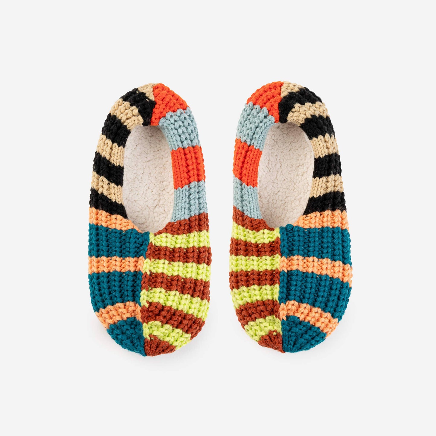 Patchwork Stripe Slippers