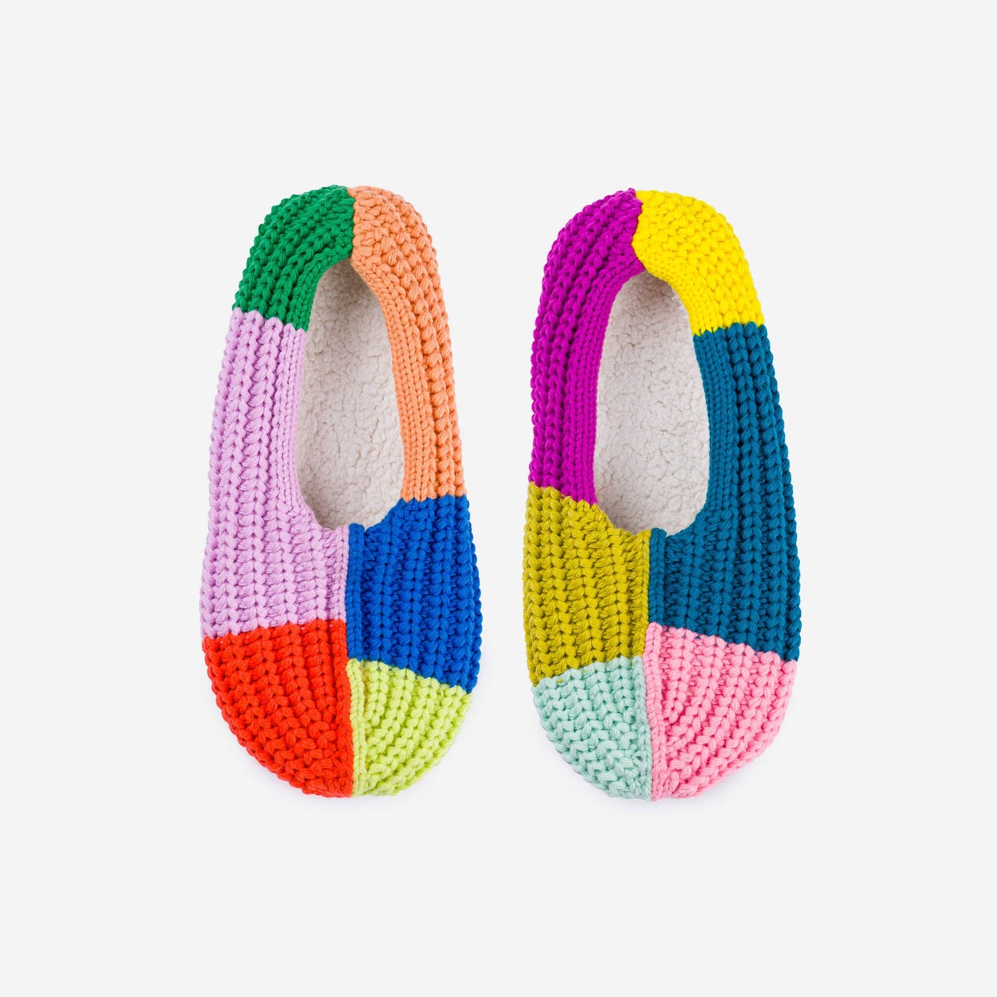 Mismatched Rainbow Slippers