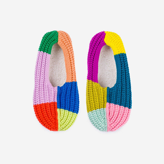 Mismatched Rainbow Slippers