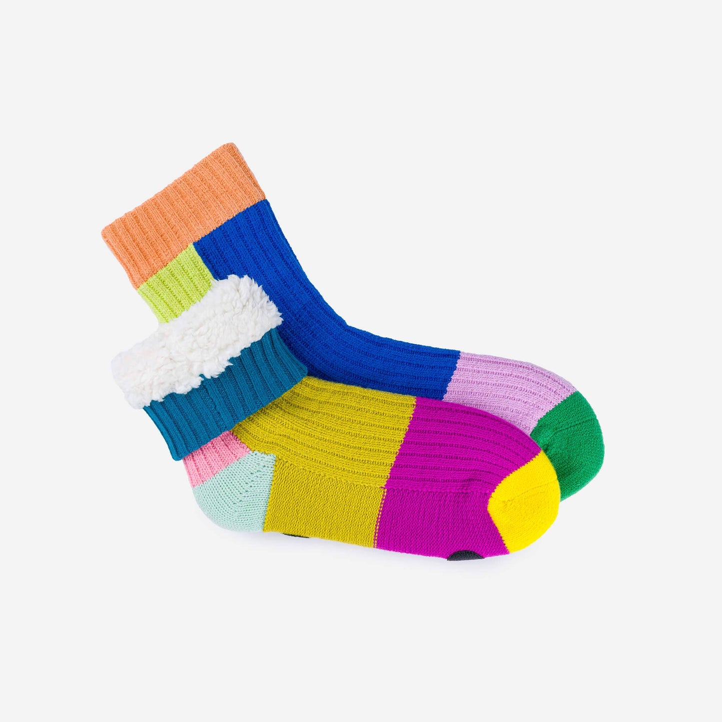 Mismatched Rainbow House Socks