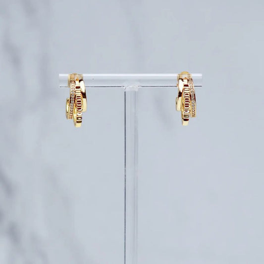 Triple Threat Huggies - 14K Gold Vermeil