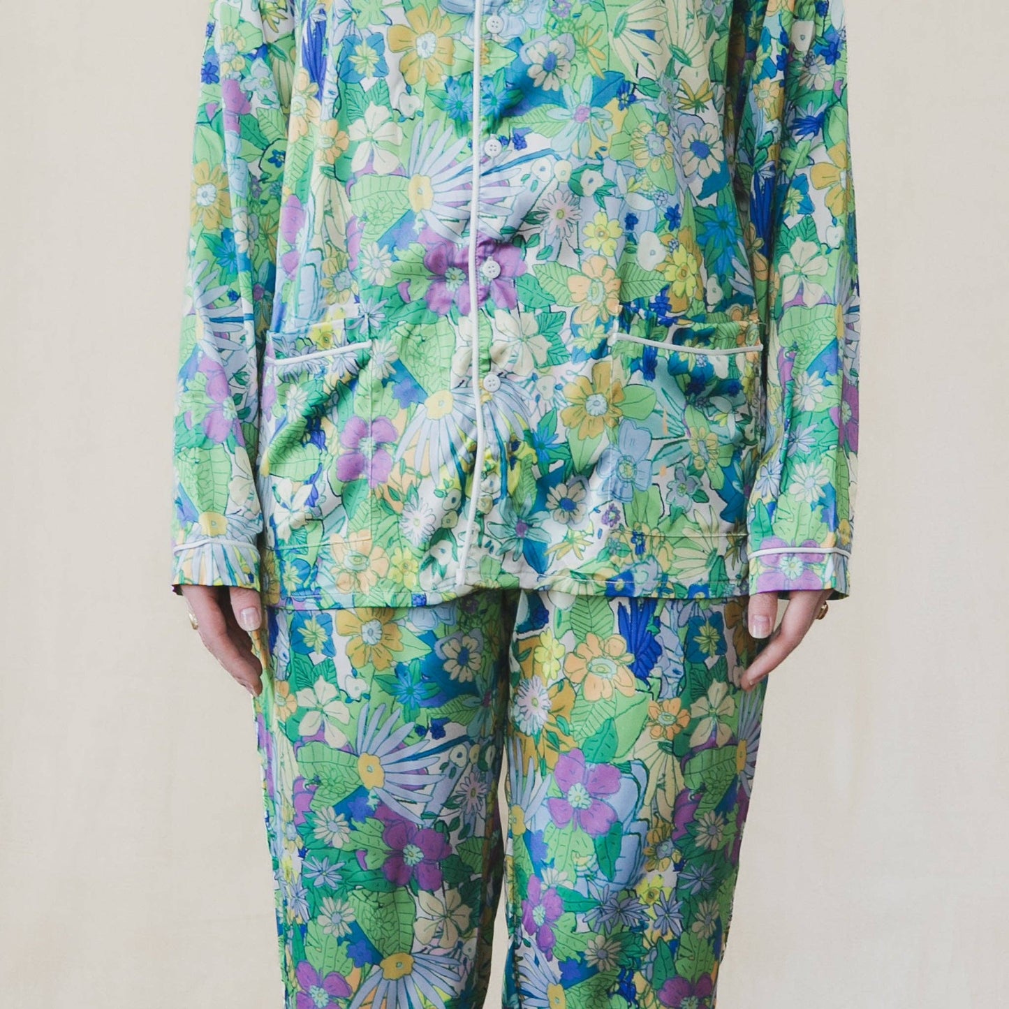 Emerald & Marigold Silky Pajama Set