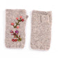 Mathilde Wool Handwarmers with Floral Embroidery: Mulberry
