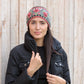 Aubrey Headband - Hand Knit Wool Floral Embroidery: Petal