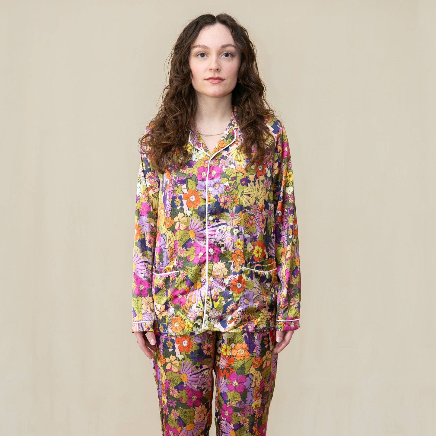 Rose & Marigold Silky Pajama Set
