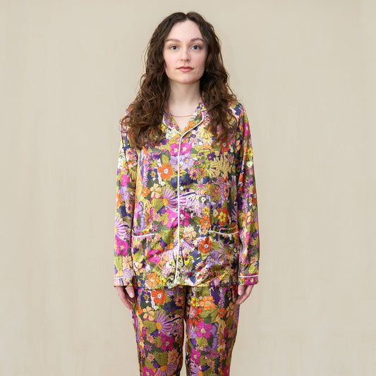 Rose & Marigold Silky Pajama Set