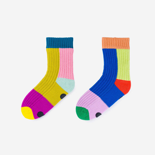 Mismatched Rainbow House Socks