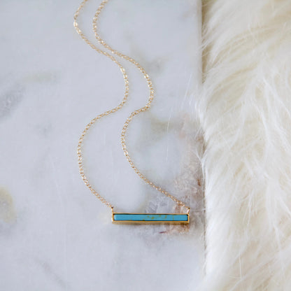 Turquoise Bar Necklace