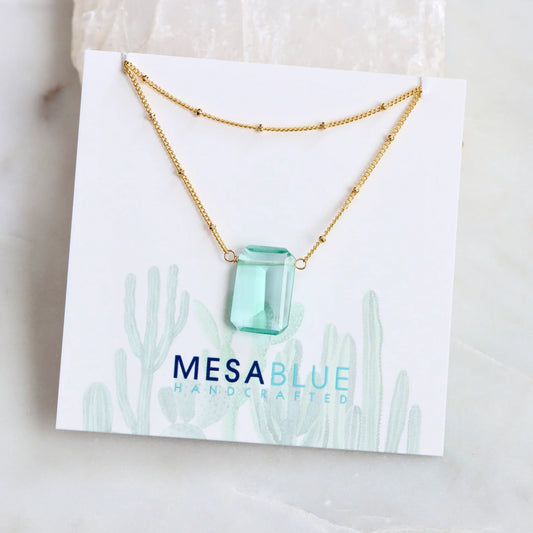 Aquamarine Quartz Necklace